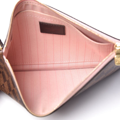 Louis Vuitton Damier Ebene Neverfull MM GM Pochette Rose Ballerine 5 of 9
