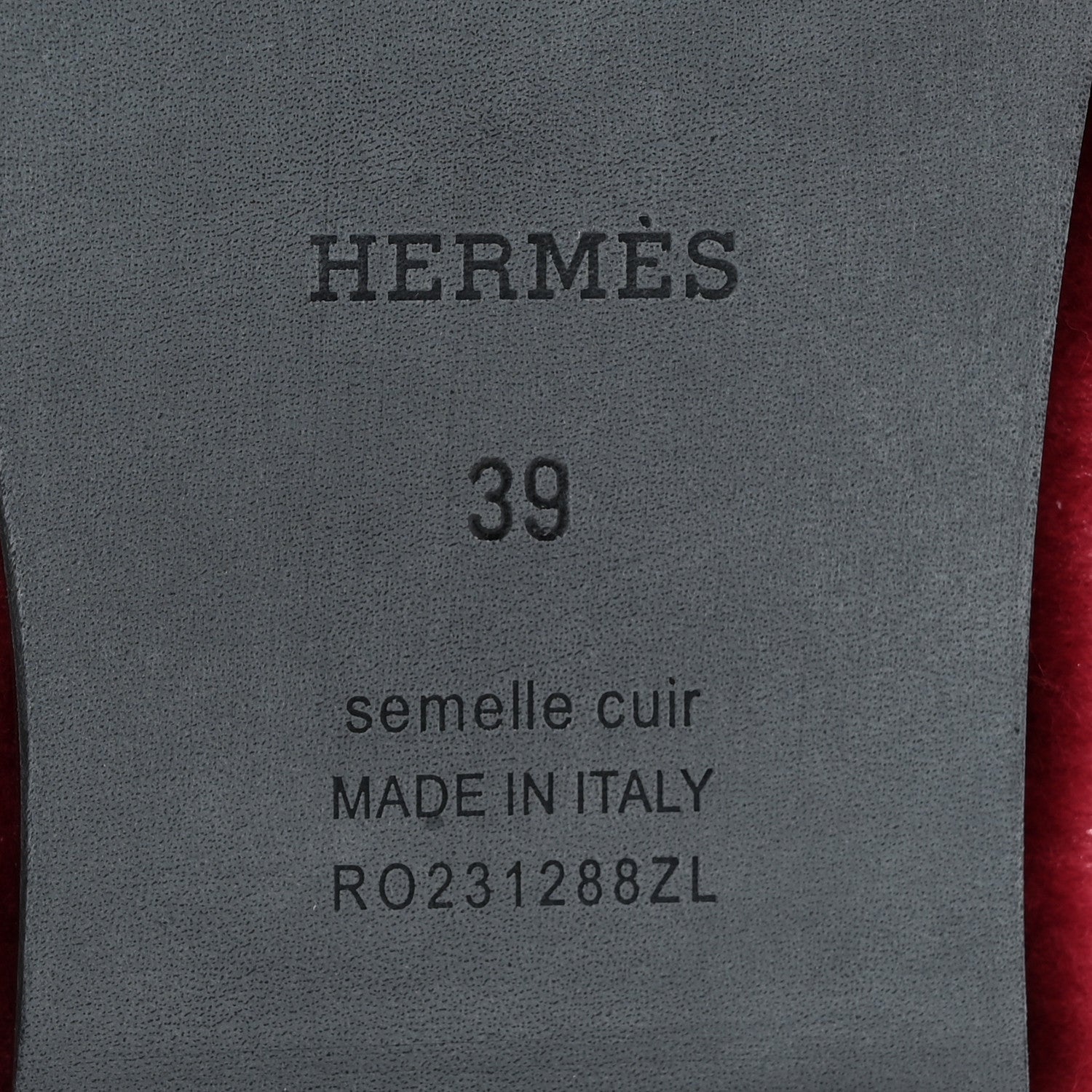 Hermes Woolskin Oran Sandals 39 Rouge H 7 of 9