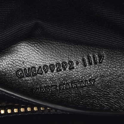 Saint Laurent Calfskin Matelasse Chevron Studded Monogram Medium College Bag Black 8 of 8
