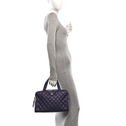 Chanel Caviar Quilted Bowler Dark Purple 2 of 11