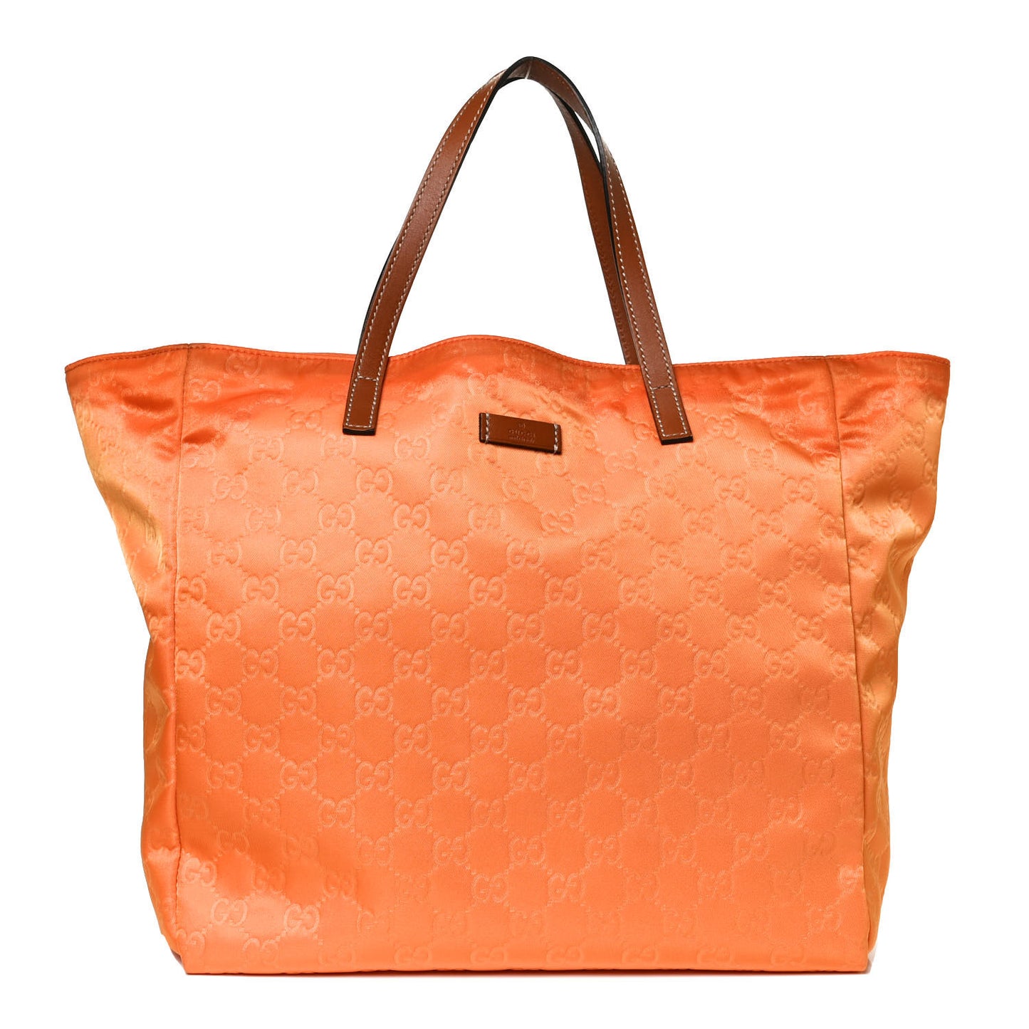 Nylon Monogram Medium Tote Orange