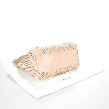 Balenciaga Agneau Laser Cut Cross Classic Gold Hardware Velo Rose Peach 4 of 8