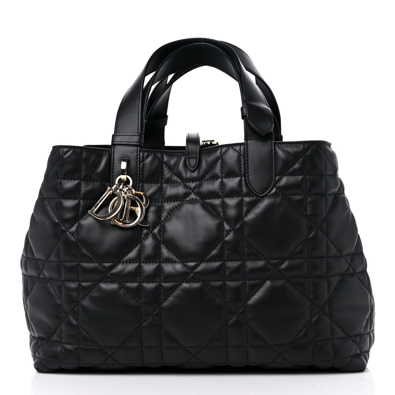 Christian Dior Calfskin Macrocannage Medium Toujours Black 3 of 11