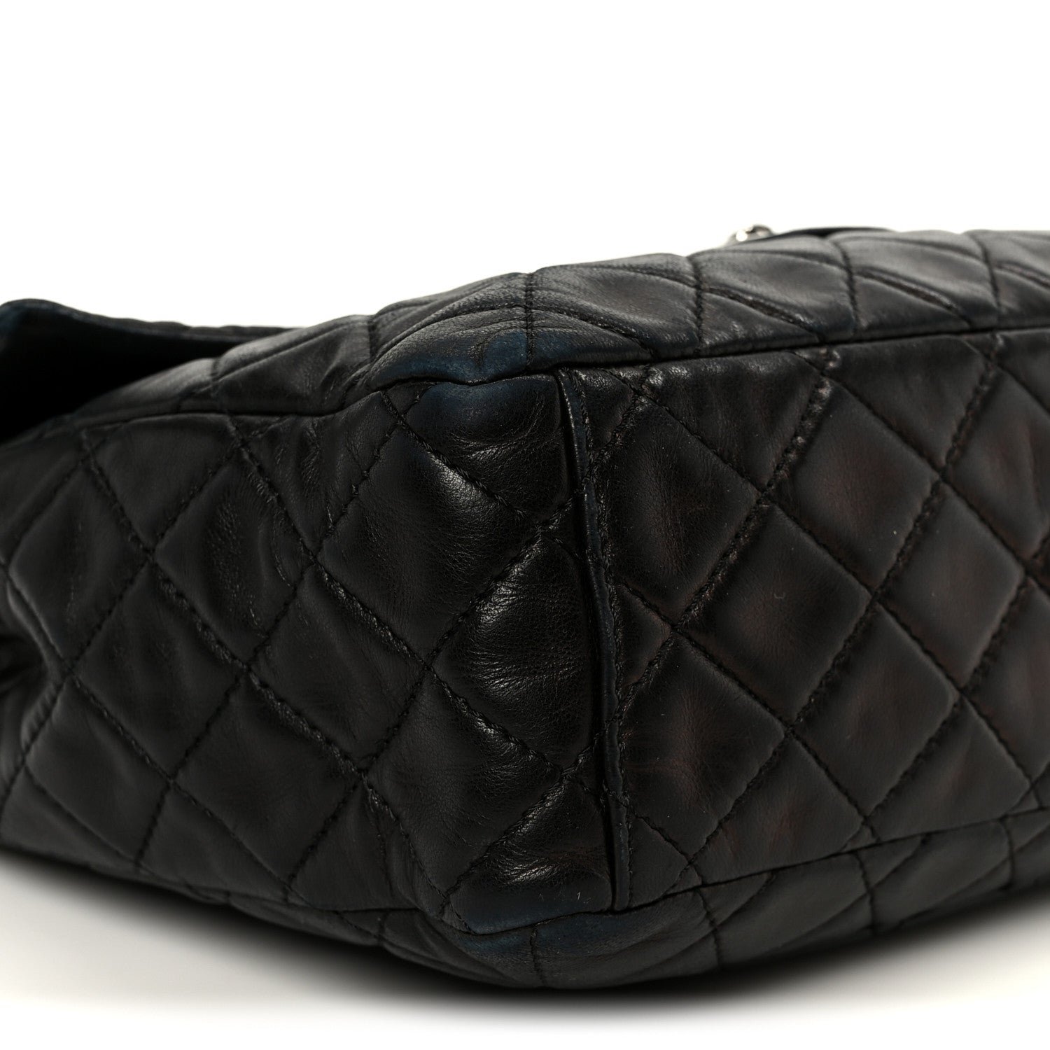 Chanel Washed Lambskin Quilted Maxi Single Flap Black 10 of 15