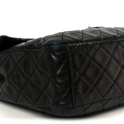 Chanel Washed Lambskin Quilted Maxi Single Flap Black 10 of 15