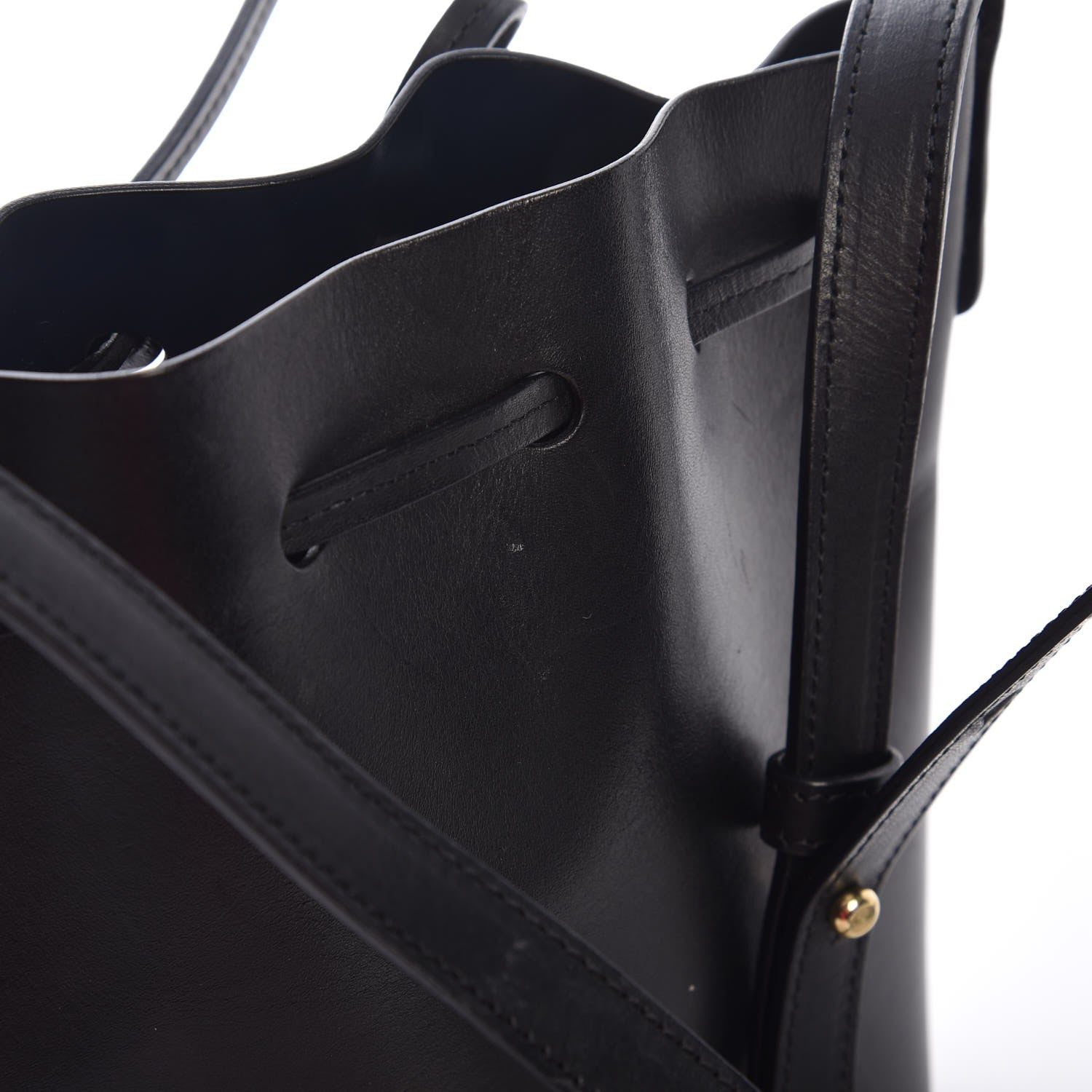 Mansur Gavriel Calfskin Mini Mini Bucket Bag Black 8 of 9
