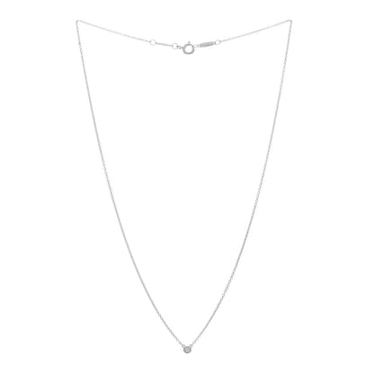 Tiffany Sterling Silver Diamond .03ct Elsa Peretti Diamonds by the Yard Pendant Necklace 2 of 4