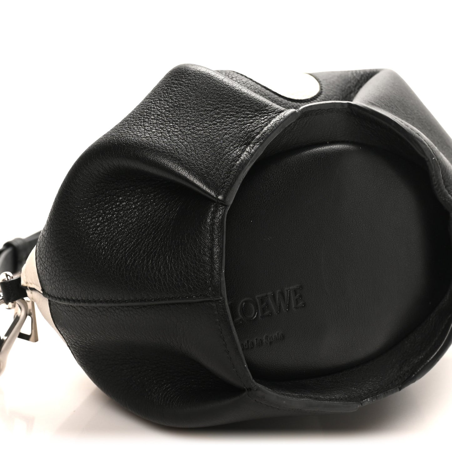 Calfskin Panda Crossbody Black White