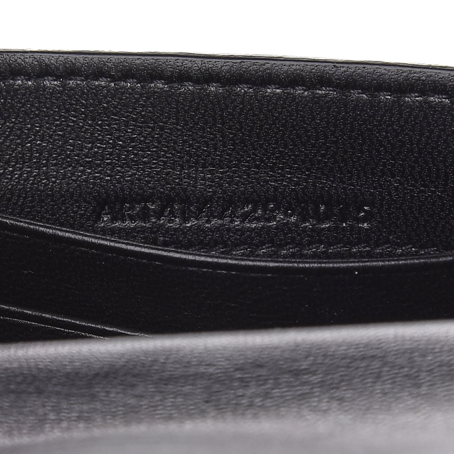 Saint Laurent Calfskin Crocodile Embossed Small Monogram Envelope Wallet Black 8 of 9