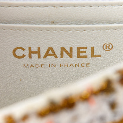 Chanel Tweed Quilted Mini Rectangular Flap White 6 of 10