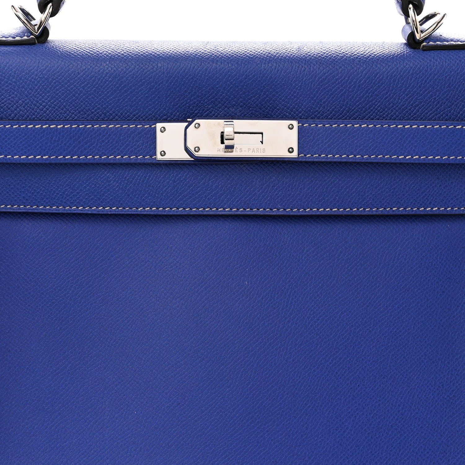 Hermes Epsom Candy Kelly Retourne 32 Bleu Electrique Mykonos 8 of 12