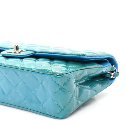 Chanel Patent Quilted Medium Double Flap Turquoise 10 of 10