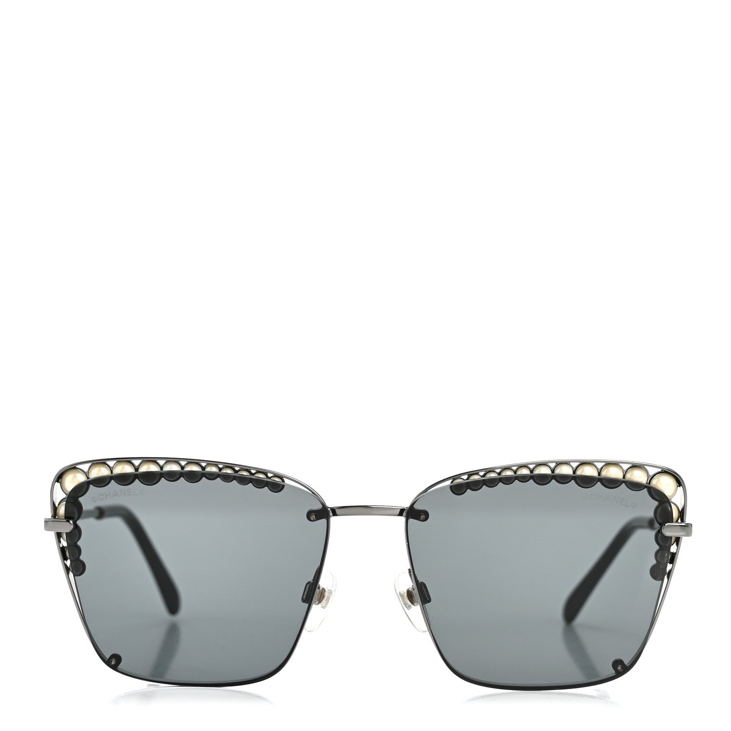 Chanel Square Frame Pearl Sunglasses 4235-H Dark Grey 2 of 8