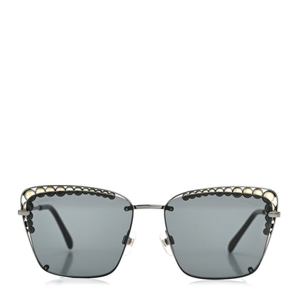 Chanel Square Frame Pearl Sunglasses 4235-H Dark Grey 2 of 8