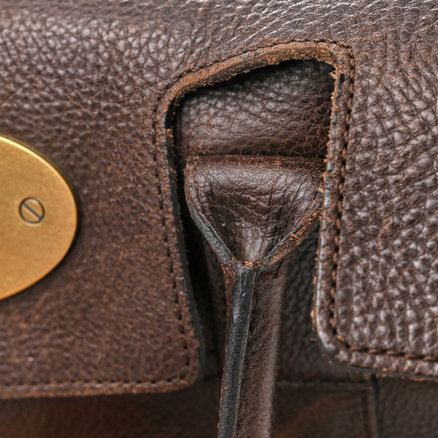 Classic Grain Calfskin Bayswater Chocolate