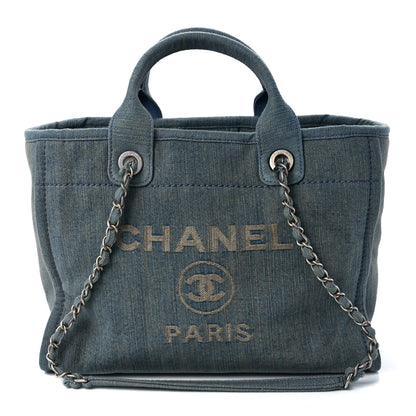 Chanel Denim Small Deauville Tote Light Blue 1 of 11