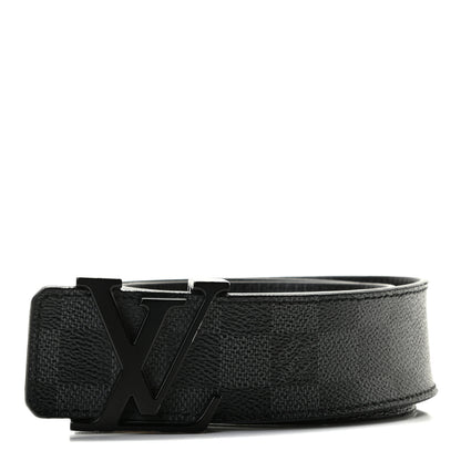 Louis Vuitton Damier Graphite 40mm LV Initiales Belt 95 38 1 of 4