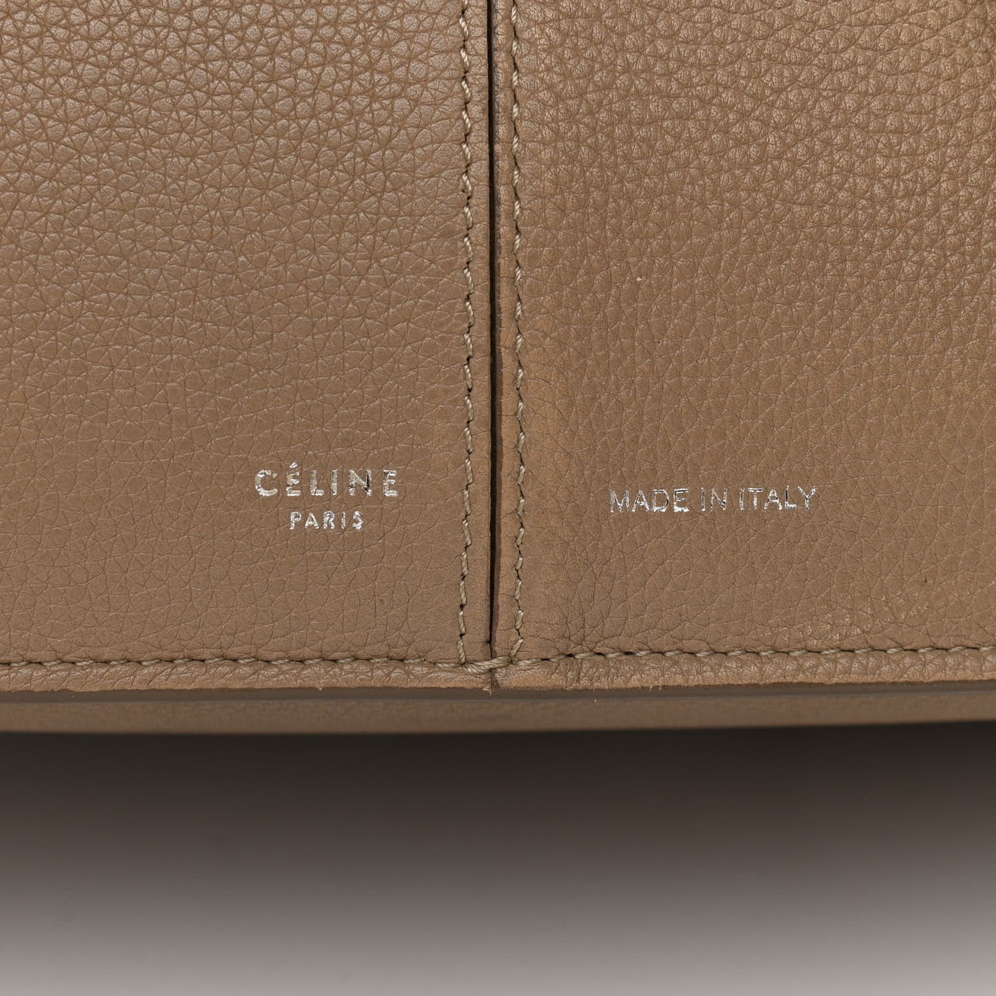 Baby Grained Calfskin Small Tri-Fold Bag Light Taupe