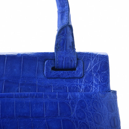 Nancy Gonzalez Matte Crocodile Top Handle Shoulder Bag Blue 12 of 13