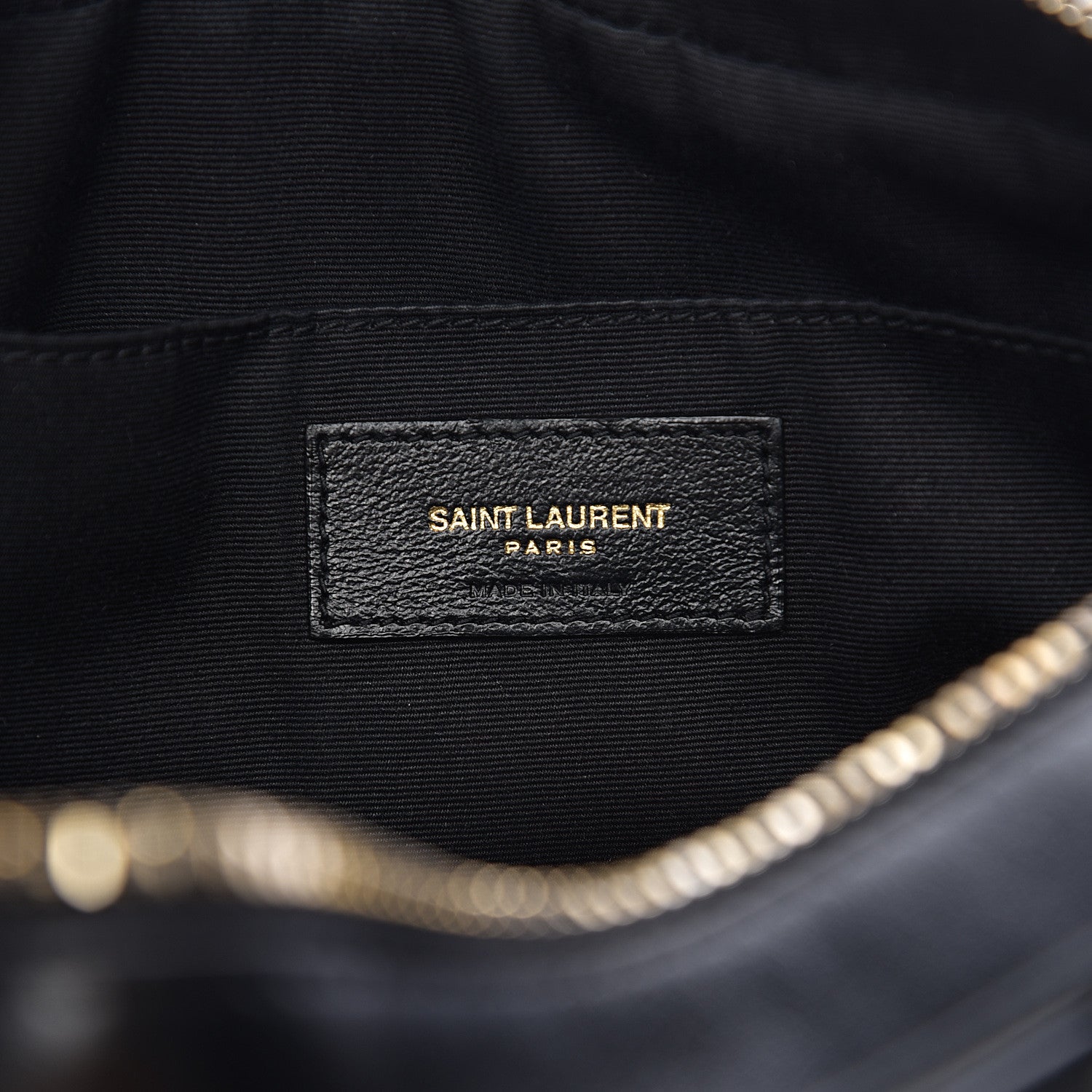 Saint Laurent Calfskin Matelasse Monogram Lou Camera Bag Black 5 of 9