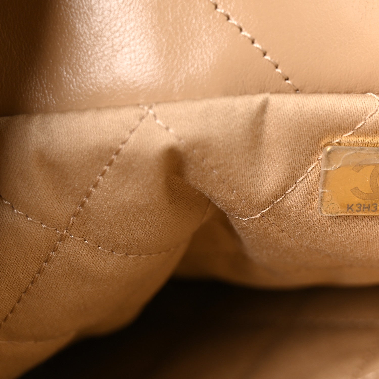 Chanel Shiny Calfskin Quilted Small Chanel 22 Beige 7 of 10