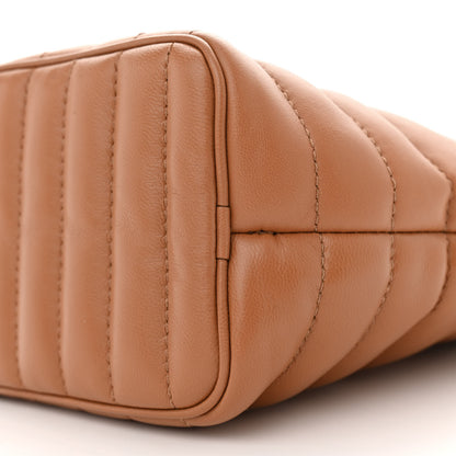 Burberry Lambskin Quilted Mini Lola Bucket Bag Maple Brown 9 of 9
