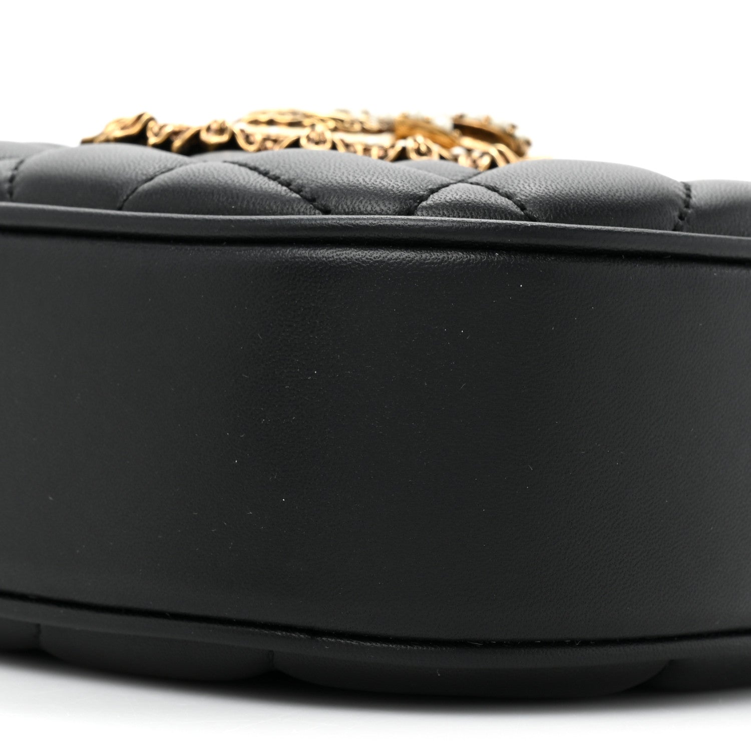 Dolce & Gabbana Smooth Calfskin Mini Devotion Camera Bag Black 7 of 9