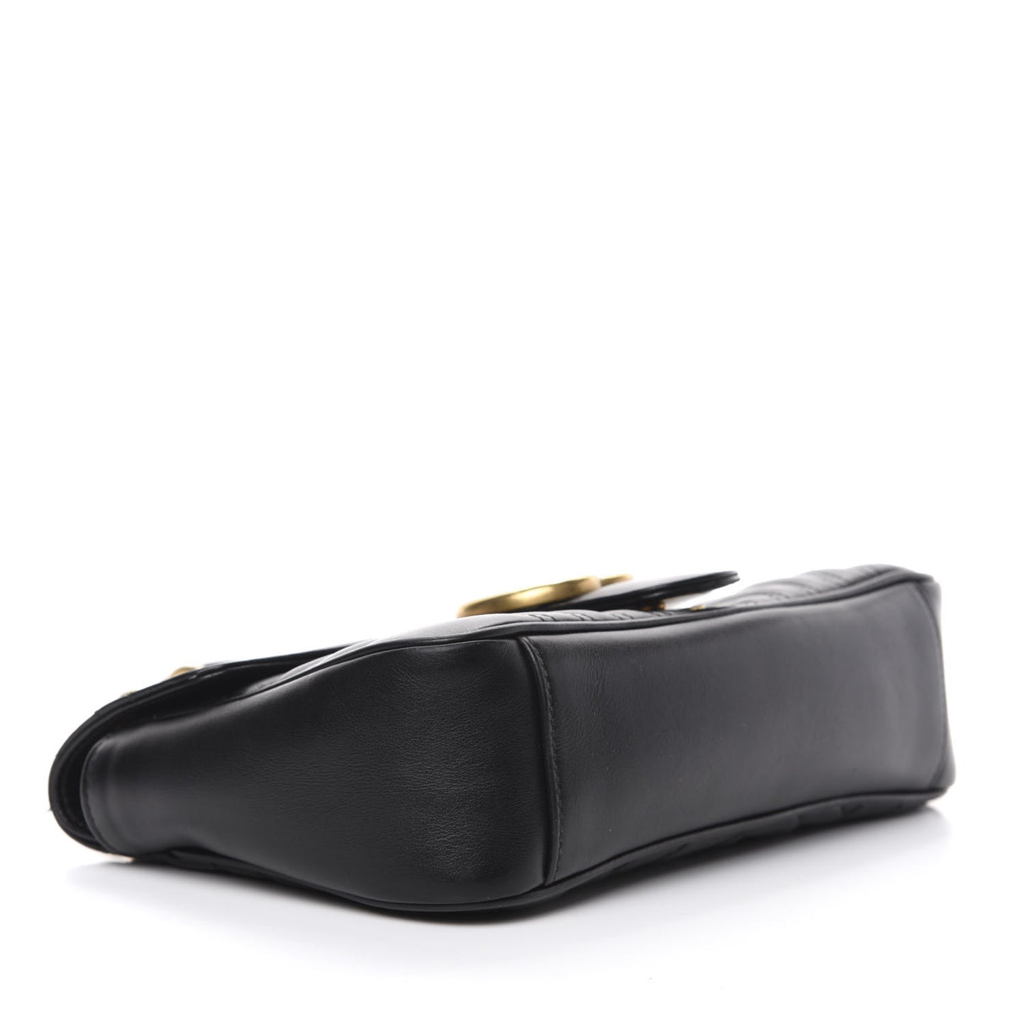 Calfskin Matelasse Small GG Marmont Shoulder Bag Black