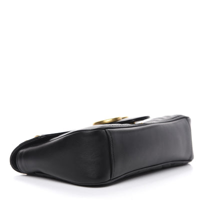 Gucci Calfskin Matelasse Small GG Marmont Shoulder Bag Black 4 of 9