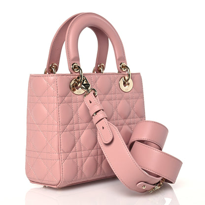 Christian Dior Lambskin Cannage Small My ABCDior Lady Dior Pink 3 of 12