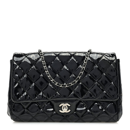 Chanel Patent Quilted Clutch with Chain Flap Black 1 of 13