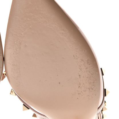 Valentino Garavani Patent Nappa Rockstud Cross Strap 65mm Pumps 38.5 Rose Quartz Poudre 9 of 11