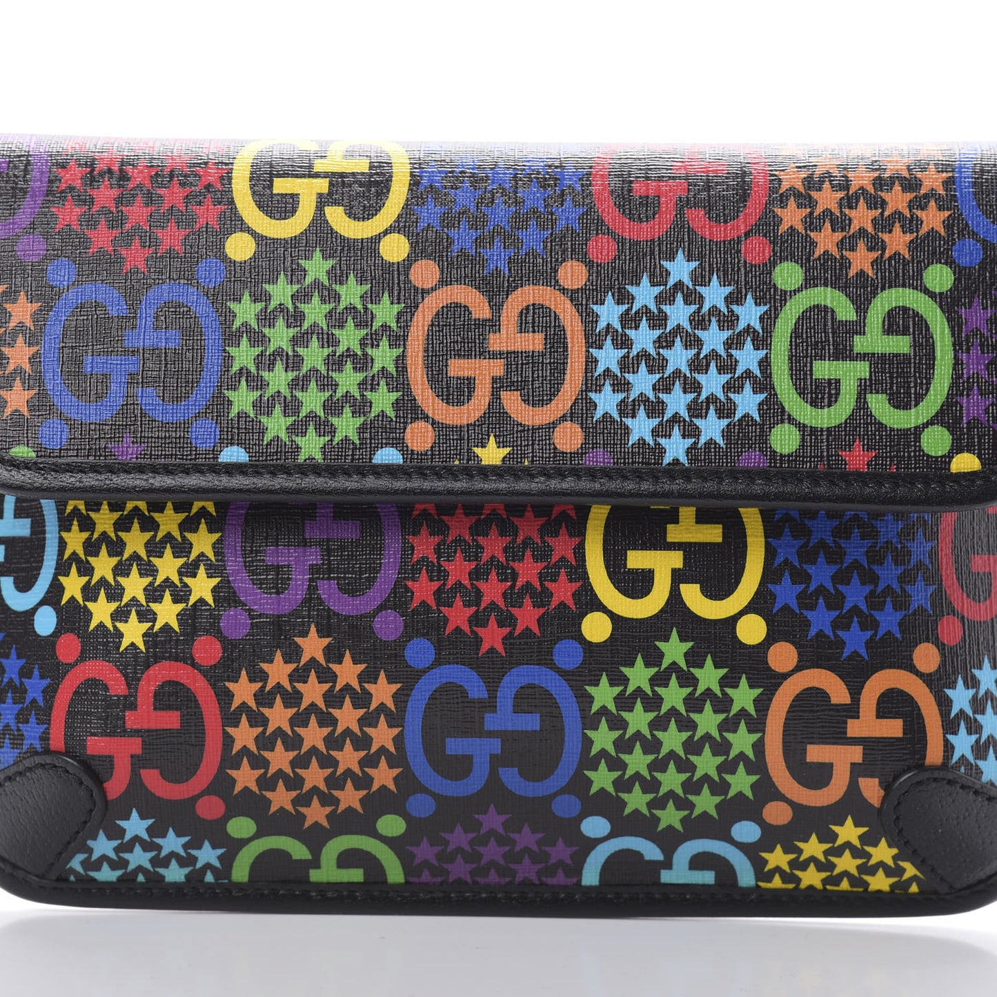 GG Supreme Monogram Psychedelic Slim Belt Bag Black