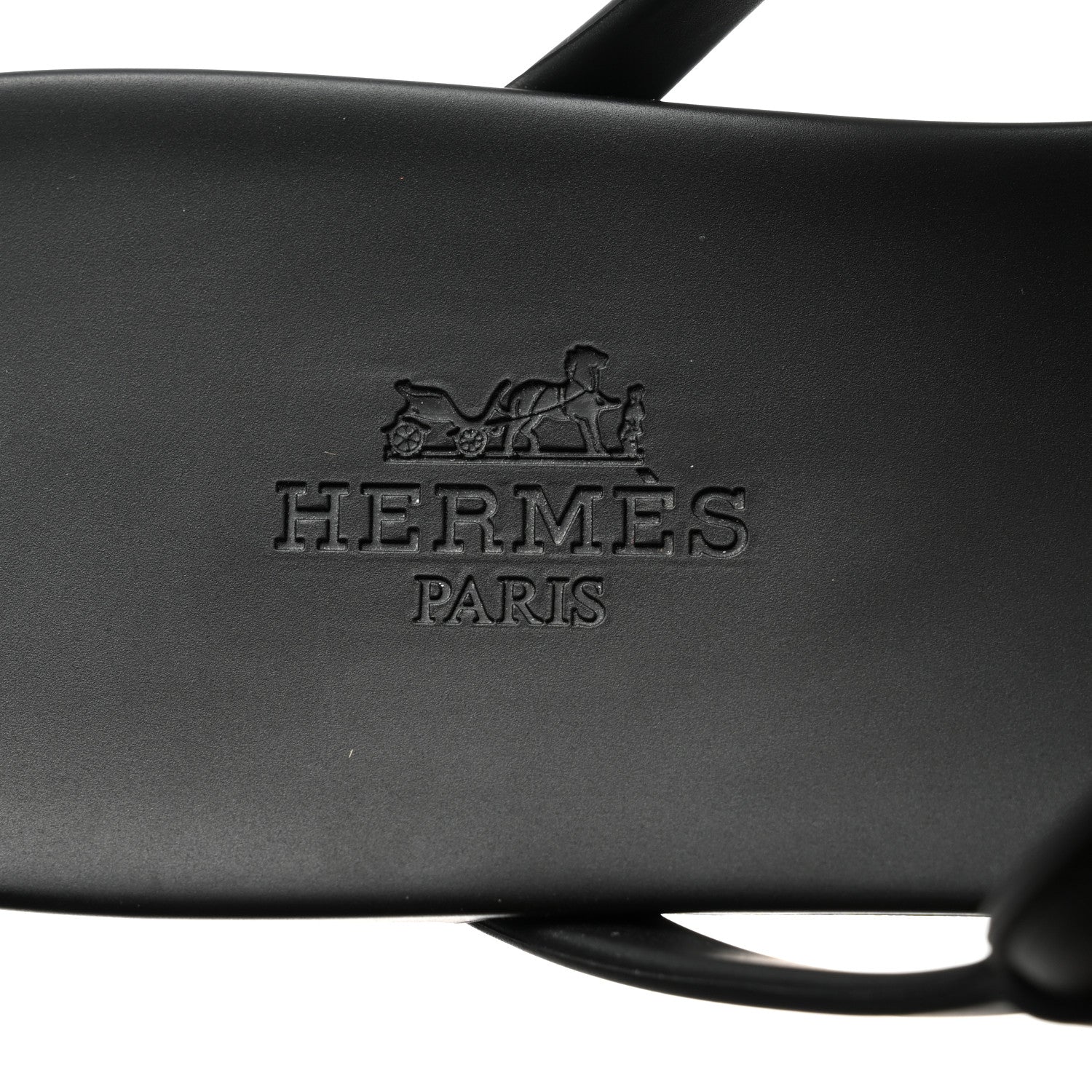 Hermes Rubber Womens Egerie Sandals 38 Black 7 of 9