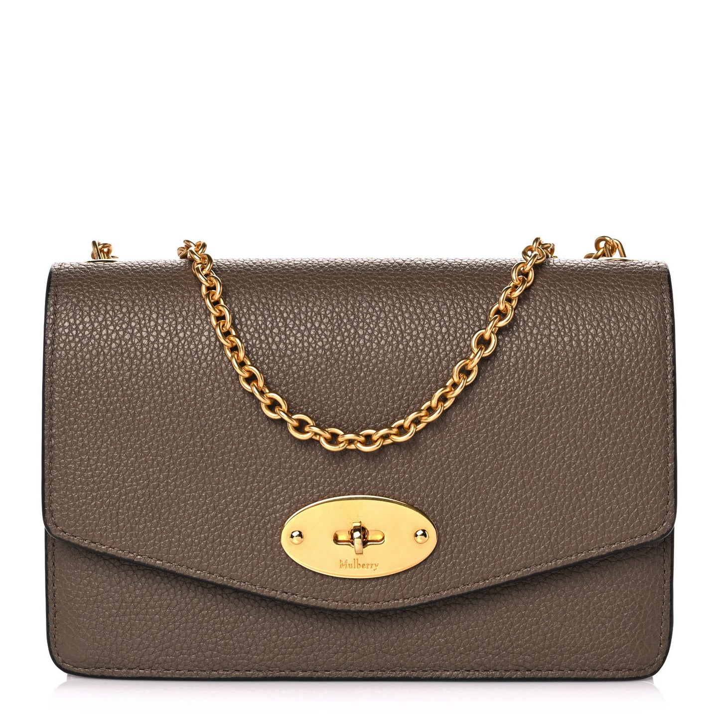 Small Classic Grain Calfskin Small Darley Clay