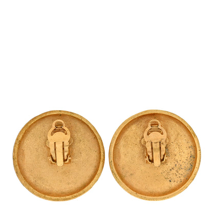 Chanel Round CC Clip On Earrings Gold 3 of 4