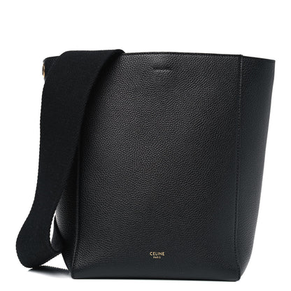 Celine Soft Grained Calfskin Small Sangle Bucket Bag Black 1 of 4
