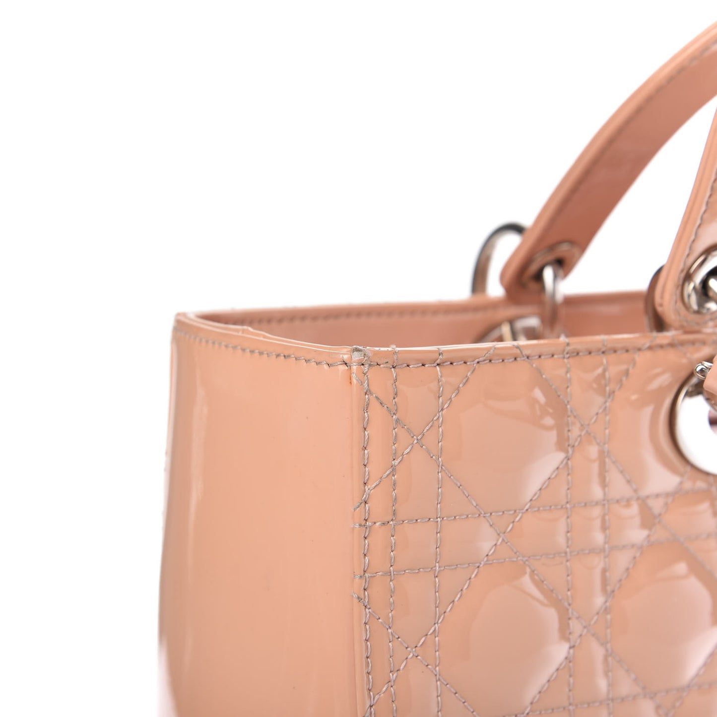 Patent Cannage Large Lady Dior Light Pink