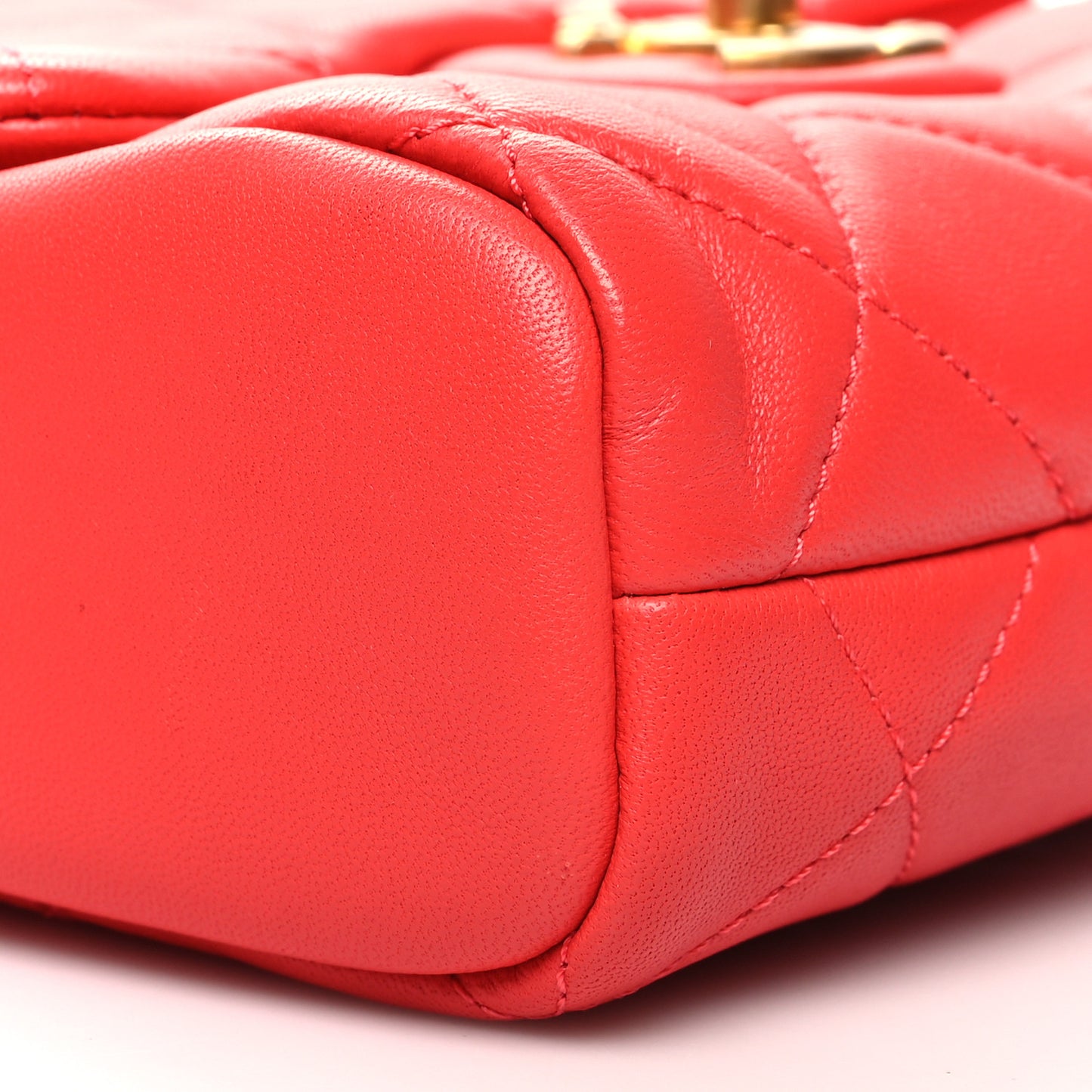 Lambskin Quilted Side-Packs Red