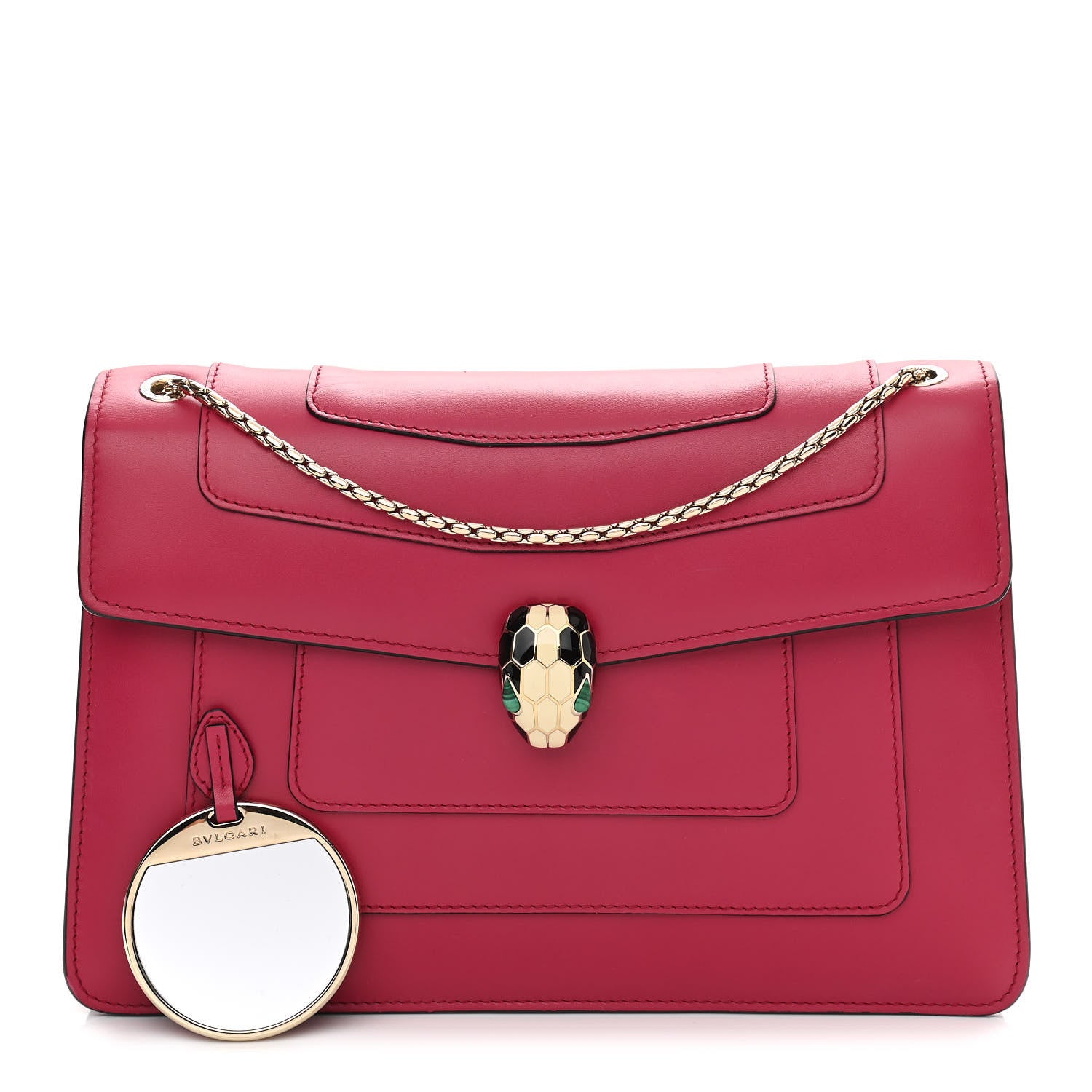 Bulgari Calfskin Serpenti Forever Shoulder Bag Pink 1 of 11