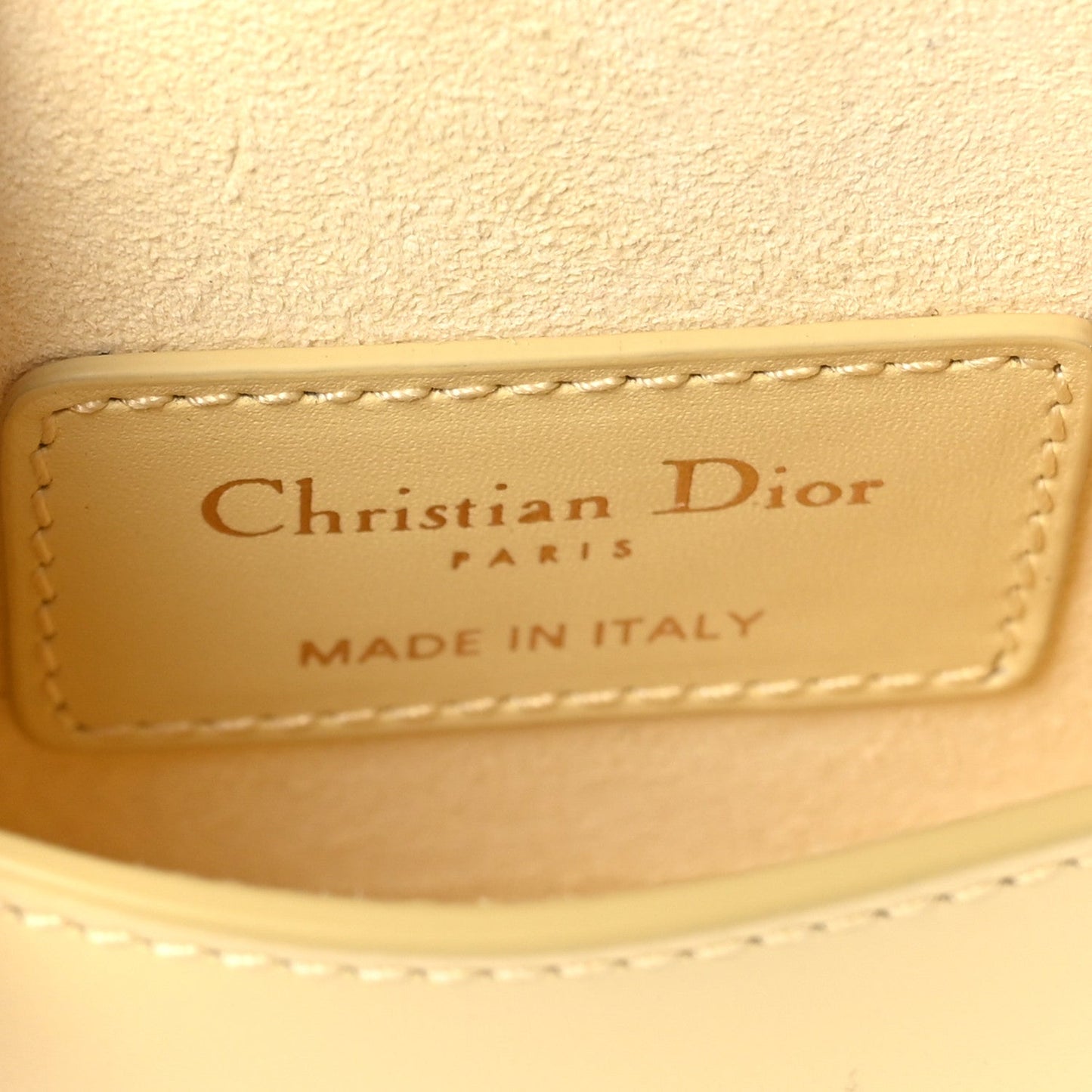 Box Calfskin Micro Bobby Flap Pale Yellow