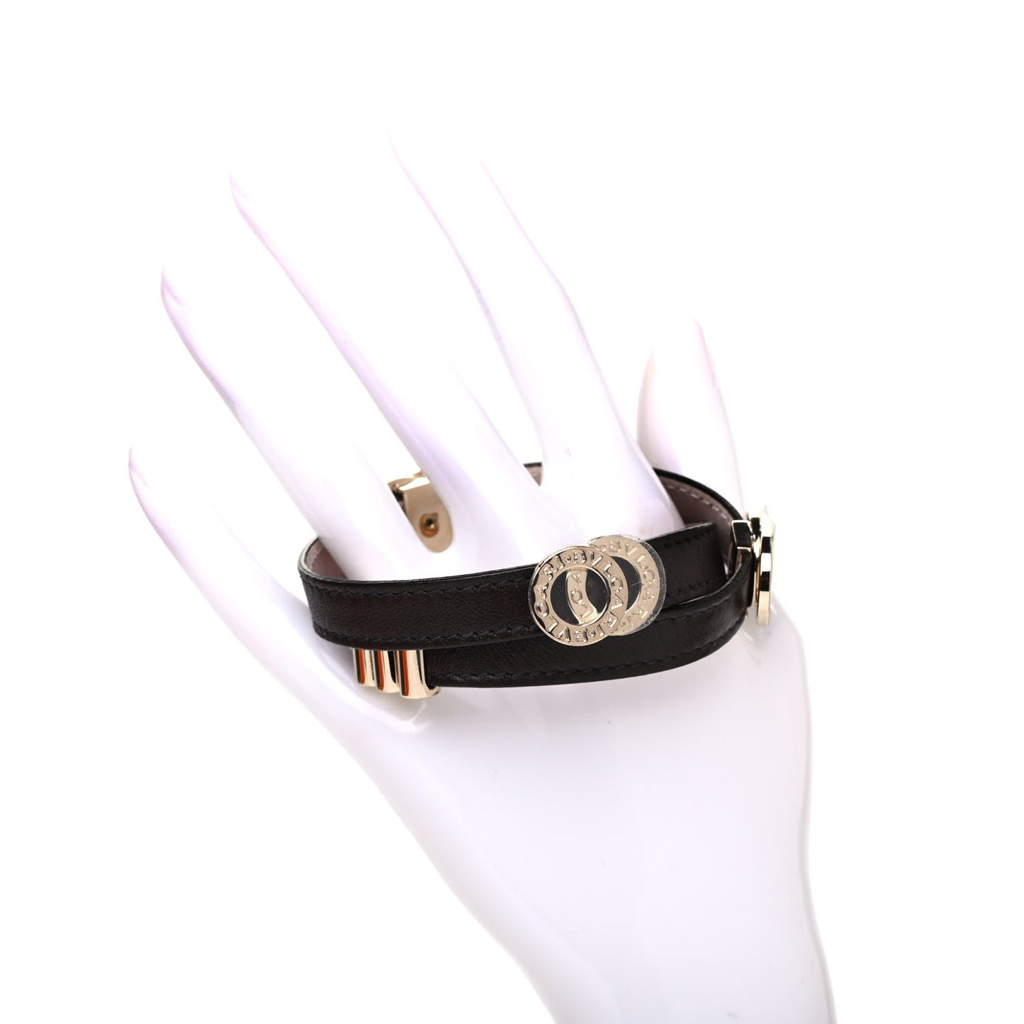 Calfskin Double Coiled Bracelet Dark Brown