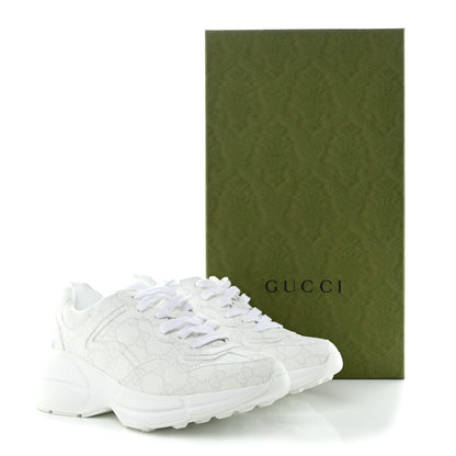 Gucci GG Supreme Monogram Womens Rhyton Sneakers 36 White 9 of 9