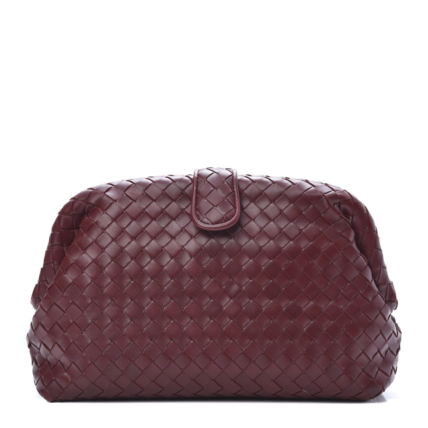 Bottega Veneta Nappa Intrecciato The Lauren 1980 Clutch Gigolo Red 1 of 8