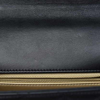 Chanel Lambskin Quilted La Parisienne Top Handle Flap Black 8 of 12