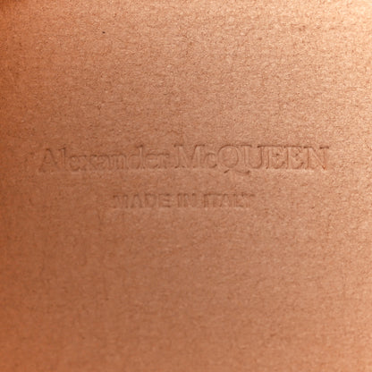 Alexander McQueen Calfskin Crocodile Embossed Knuckle Flat Clutch Burgundy 7 of 11