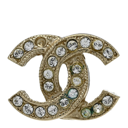 Chanel Crystal CC Earrings Gold 5 of 5