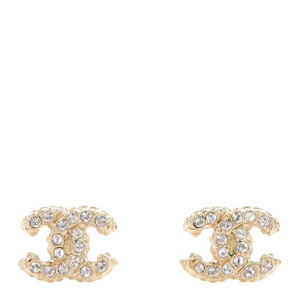 Chanel Crystal Mini CC Earrings Gold 1 of 4