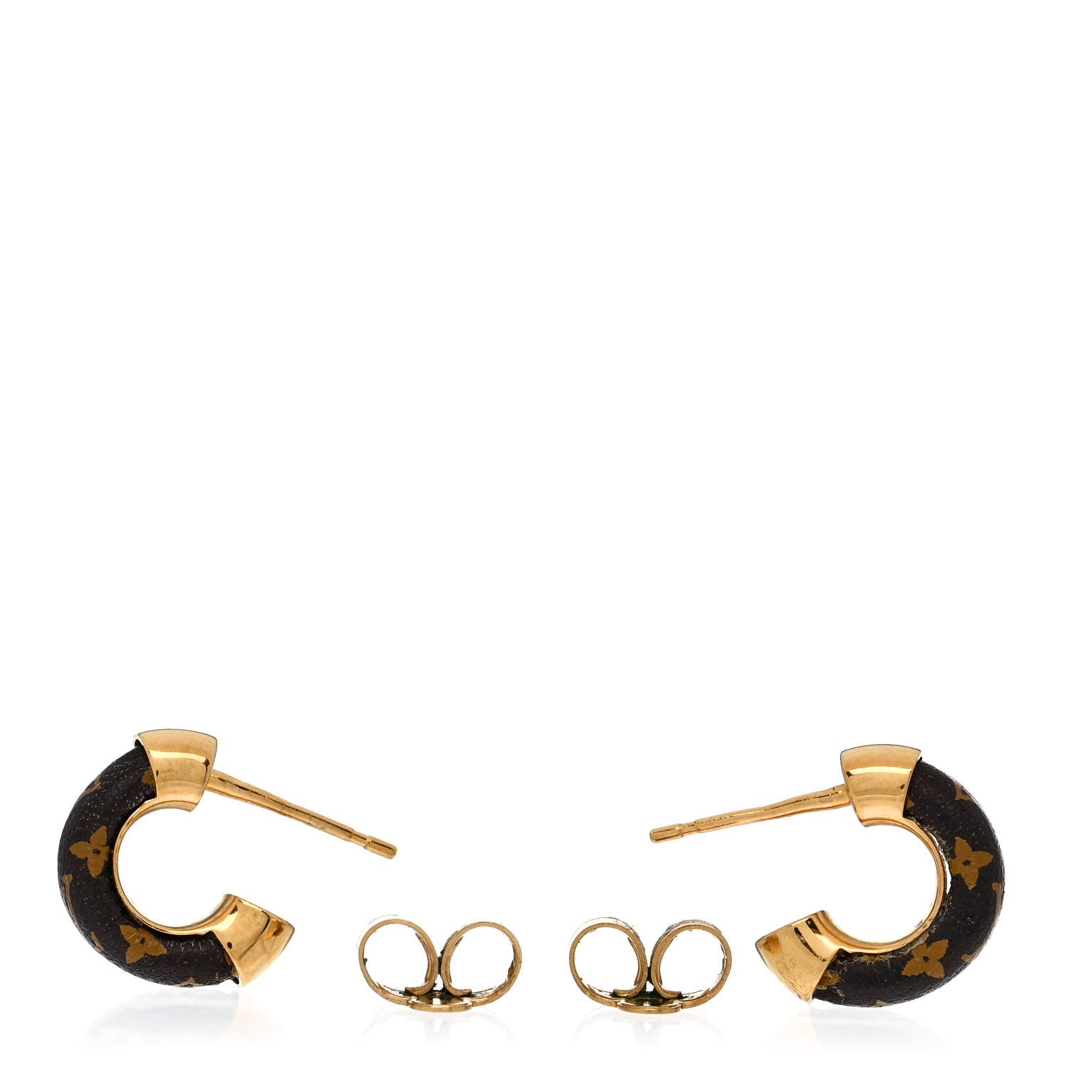 Louis Vuitton Monogram Wild Mini Hoop Earrings 3 of 5