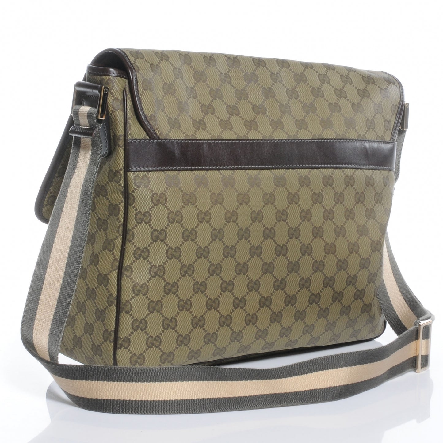 Monogram Medium Flap Messenger Bag Beige